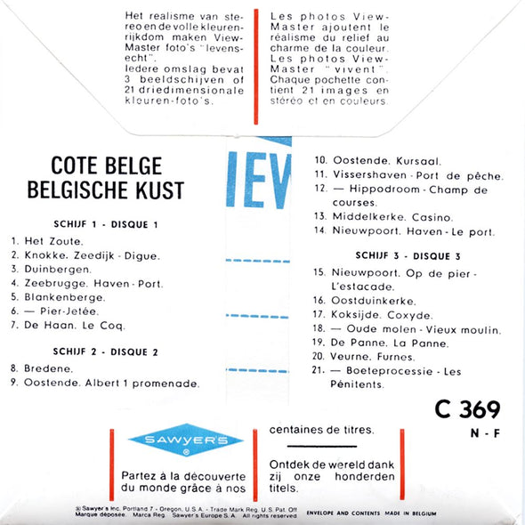 5 ANDREW - Belgische kust - côte belge - View-Master 3 Reel Packet - vintage - C369-NF-BS6 Packet 3dstereo 