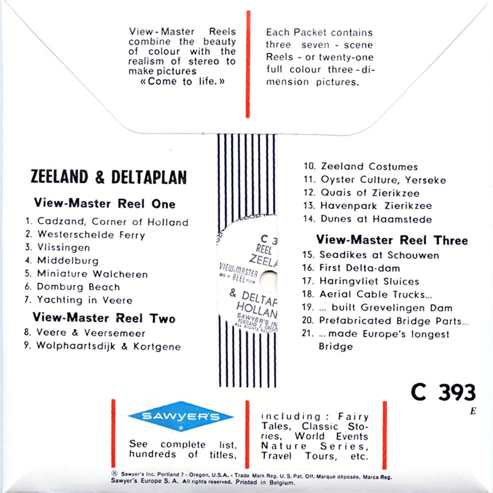 View Master Packet Zeeland and Deltaplan - View-Master 3 Reel Packet - vintage - C393E-BS6 ...
