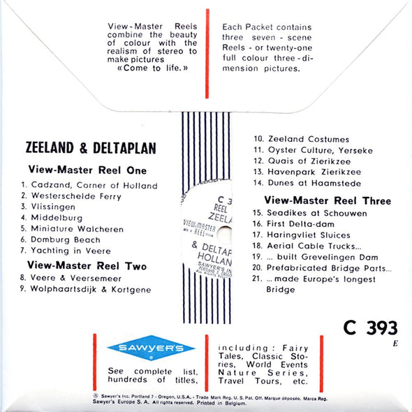 5 ANDREW - Zeeland and Deltaplan - View-Master 3 Reel Packet - vintage - C393E-BS6 Packet 3dstereo 