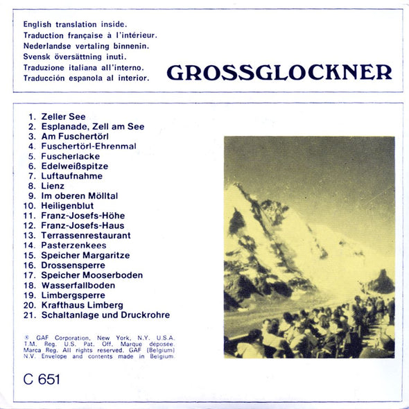 5 ANDREW - Grossglockner - View-Master 3 Reel Packet - vintage - C651-BG5 Packet 3dstereo 