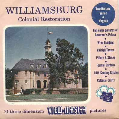 5 ANDREW - Williamsburg - Colonial Restoration - View-Master 3 Reel Packet - vintage - S3 Packet 3dstereo 