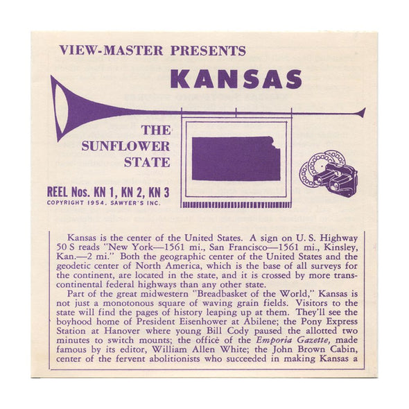 9 ANDREW - Kansas - View-Master 3 Reel Economy Packet - vintage - KN-1,2,3-S3 Packet 3Dstereo 