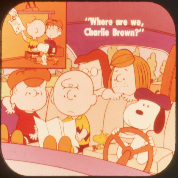 9 ANDREW - Bon Voyage Charlie Brown - View-Master 3 Reel Economy Packet - vintage - L2-V2 Packet 3Dstereo 