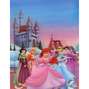 Disney Princess Castle - 3D Lenticular Poster - 12x16 - NEW Poster 3Dstereo 