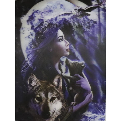 Spiritual Woman with animals - 3D Lenticular Poster - 12x16 - NEW Poster 3Dstereo 