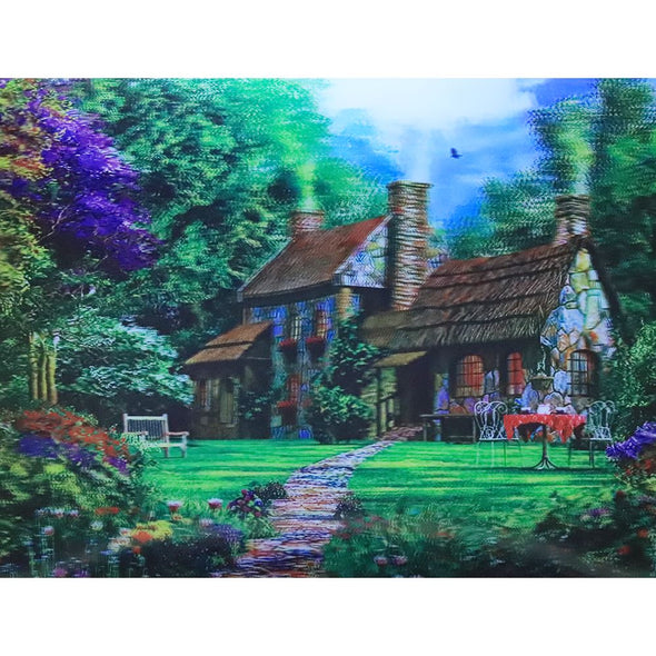 Cottage Scenery - 3D Lenticular Poster - 12x16 Print - New Poster 3Dstereo 