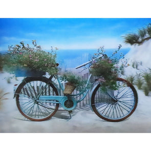 Bicycle on Beach - 3D Lenticular Poster - 12x16 Print - New Poster 3Dstereo 