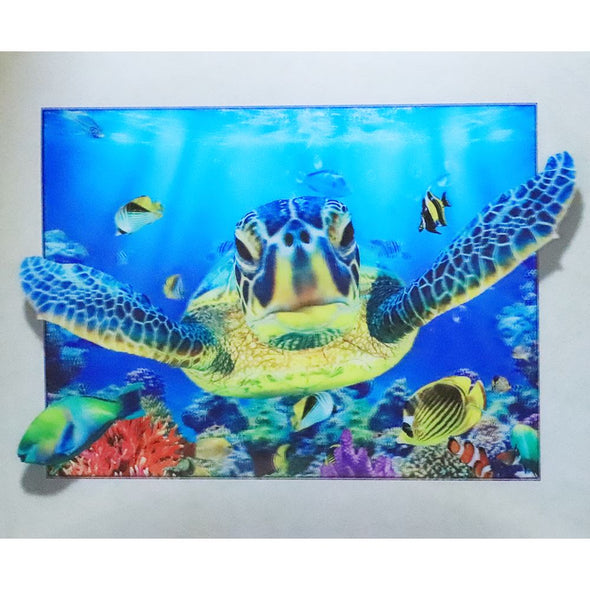 Sea Turtles - 3D Lenticular Poster - 12x16 Print - New Poster 3Dstereo 