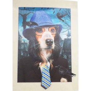 Dog with suit and hat - 3D Lenticular Poster - 12x16 Print - New Poster 3Dstereo 