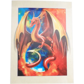 Dragon on the Earth - 3D Lenticular Poster - 12x16 Print - New Poster 3Dstereo 