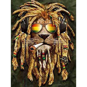 Hippie Lion - 3D Lenticular Poster - 12x16 Print - New Poster 3Dstereo 