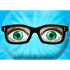 Glasses and Funny Eyes - Flicker Lenticular Postcard Greeting Card - NEW Post Cards 3dstereo 