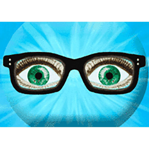 Glasses and Funny Eyes - Flicker Lenticular Postcard Greeting Card - NEW Post Cards 3dstereo 