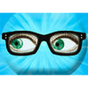 Glasses and Funny Eyes - Flicker Lenticular Postcard Greeting Card - NEW Post Cards 3dstereo 