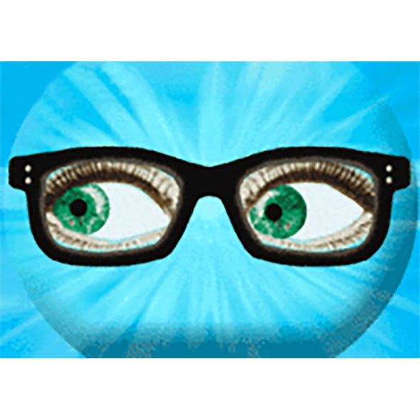 Glasses and Funny Eyes - Flicker Lenticular Postcard Greeting Card - NEW Post Cards 3dstereo 