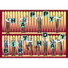 Happy Birthday - Flicker Lenticular Postcard Greeting Card - NEW Post Cards 3dstereo 