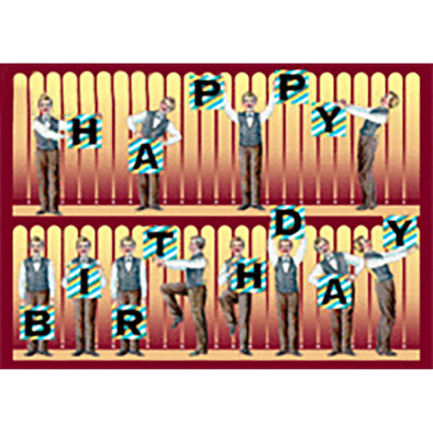 Happy Birthday - Flicker Lenticular Postcard Greeting Card - NEW Post Cards 3dstereo 