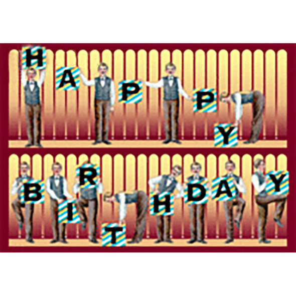 Happy Birthday - Flicker Lenticular Postcard Greeting Card - NEW Post Cards 3dstereo 
