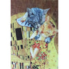 Klimt Parody of the Kiss - Dual Image Flicker Postcard Greeting Postcard 3dstereo 