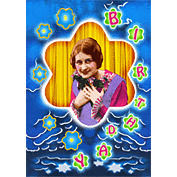 Happy Birthday Nostalgic - Flicker Lenticular Postcard Greeting Card - NEW Post Cards 3dstereo 