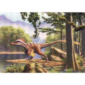 Utahraptor - 3D Lenticular Postcard Greeting Card - NEW Postcard 3dstereo 