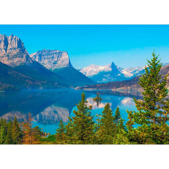Glacier National Park - St Mary Lake - Dual Image Flicker Lenticular Postcard Greeting Card Postcard 3dstereo 