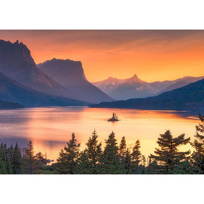 Glacier National Park - St Mary Lake - Dual Image Flicker Lenticular Postcard Greeting Card Postcard 3dstereo 