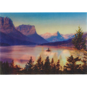 Glacier National Park - St Mary Lake - Dual Image Flicker Lenticular Postcard Greeting Card Postcard 3dstereo 