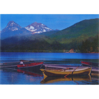 Glacier National Park - McDonal Lake - Dual Image Flicker Lenticular Postcard Greeting Card Postcard 3dstereo 