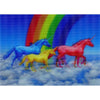 2 - 3D Motion Lenticular Postcards Greeting Cards of GALLOPING UNICORNS - NEW Postcard 3dstereo 