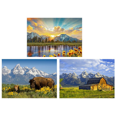 3 - Grand Teton Range - 3D Lenticular Postcards Greeting Cards - NEW Postcard 3dstereo 