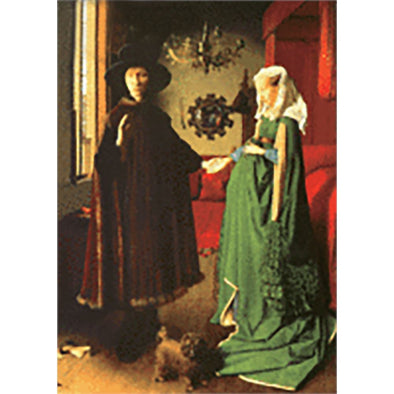 Jan Van Eyck - The Arnolfini Portrait - 3D Lenticular Postcard Greeting Card Postcard 3dstereo 