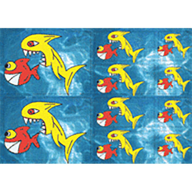 Shark, Hunting Fish - 10 stickers 3 different sizes - Flicker Sticker Postcard Postcard 3dstereo 