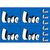 Love - 10 stickers 3 different sizes - Flicker Sticker Postcard Postcard 3dstereo 