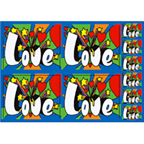 Love - 10 stickers 3 different sizes - Flicker Sticker Postcard Postcard 3dstereo 