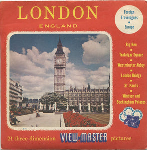 London - England - View-Master 3 Reel Packet - vintage Packet 3dstereo 