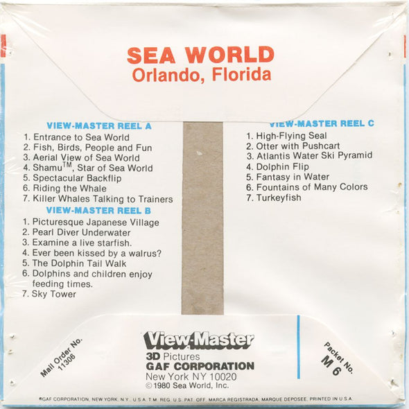 9 ANDREW - Sea World - View-Master 3 Reel Packet - vintage - M6-V2 - unopened Packet 3Dstereo 