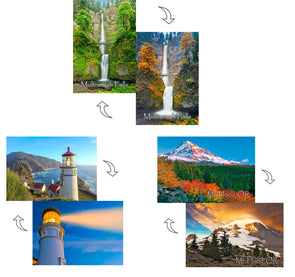 Oregon Scenes - 3 different 3D Magnet for Refrigerator, Whiteboard, Locker MAGNET 3dstereo 