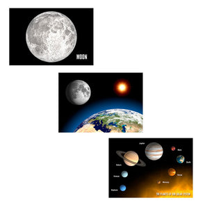 Solar System - 3 different 3D Magnet for Refrigerator, Whiteboard, Locker MAGNET 3dstereo 