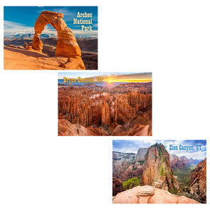 Utah Scenes - 3 different 3D Magnet for Refrigerator, Whiteboard, Locker MAGNET 3dstereo 