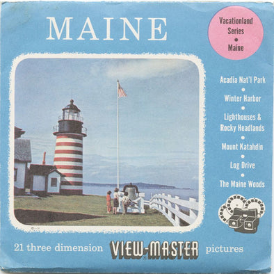 9 ANDREW - Maine - View-Master 3 Reel Economy Packet - vintage - MAINE-1,2,3-S3 Packet 3Dstereo 