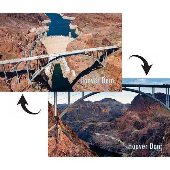 Hoover Dam & Grand Canyon - 2 different 3D Magnets Popular Combo for Savings MAGNET 3Dstereo 
