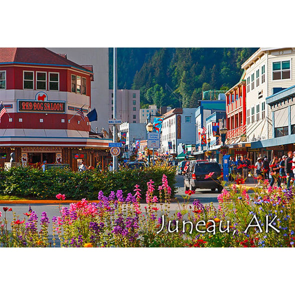 Juneau AK - 2 Image 3D Magnet for Refrigerator, Whiteboard, Locker MAGNET 3dstereo 