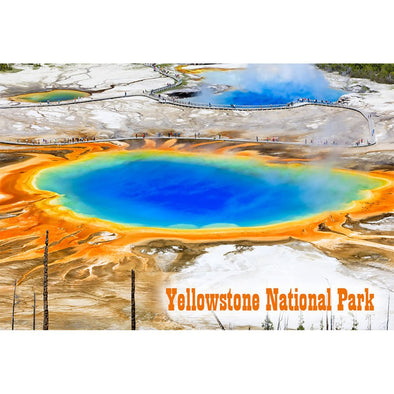 Yellowstone, Grand Prismatic Spring - 3D Magnet for Refrigerator, Whiteboard, Locker MAGNET 3dstereo 
