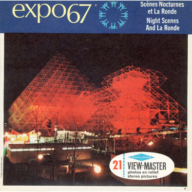 Expo 67 - Night Scenes - View-Master 3 Reel Packet - vintage - MKT-A074-S6A) MKT 3dstereo 