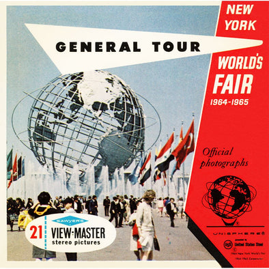 New York World's Fair - General Tour - View-Master 3 Reel Packet - vintage - MKT-A671-S6 MKT 3dstereo 