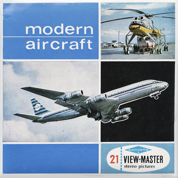 Modern Aircraft - View-Master 3 Reel Packet - vintage - MKT-B672-S6 MKT 3dstereo 