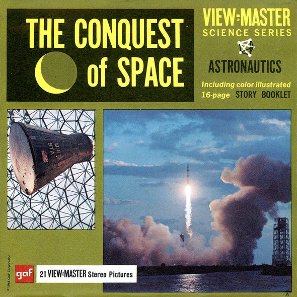 Conquest of Space - Astronautics - View-Master 3 Reel Packet - vintage - MKT-BB451-G5A MKT 3dstereo 