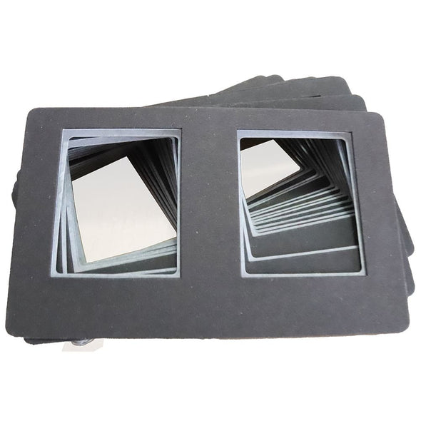 Medium Format Cardboard Fold-Over Slide Mounts - Portrait 4.5x6cm - Pack of 15 3Dstereo.com 