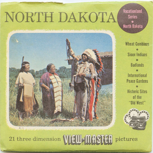 9 ANDREW - North Dakota - View-Master 3 Reel Economy Packet - vintage - NDAK-1,2,3-S3 Packet 3Dstereo 
